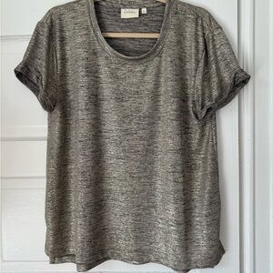 Anthropologie Deletta Metallic Top